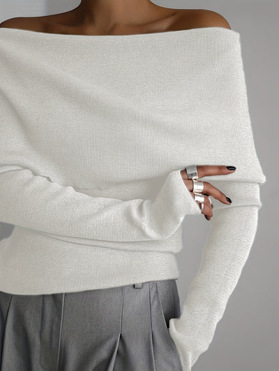 SELENA™ | Elegancki Sweter Hiszpanka z Odkrytymi Ramionami