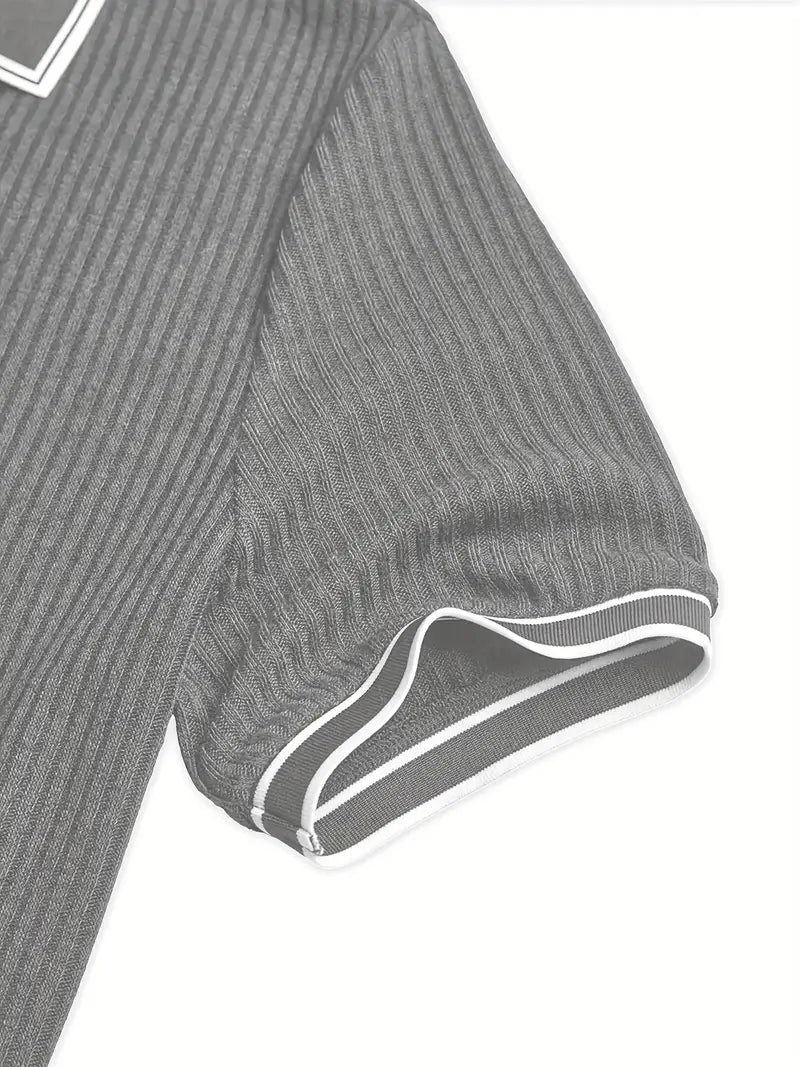 Śniegomir – duża koszulka polo z kontrastowym kołnierzykiem