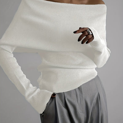 SELENA™ | Elegancki Sweter Hiszpanka z Odkrytymi Ramionami