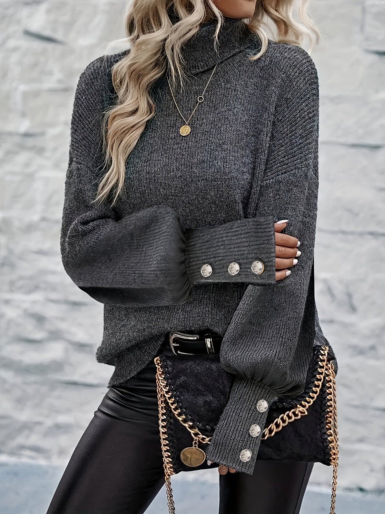 ARLETTE™ | Klasyczny Sweter z Golfem o Eleganckim Splocie