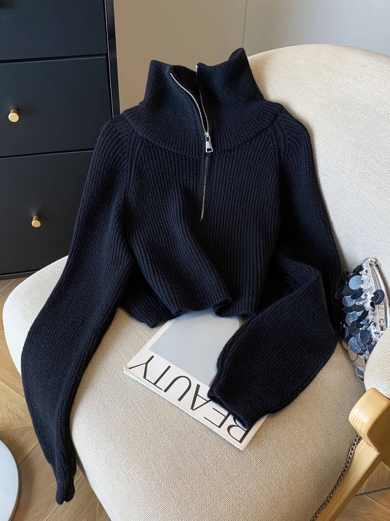 LARIA™ | Krótki polarowy półgolf z zamkiem