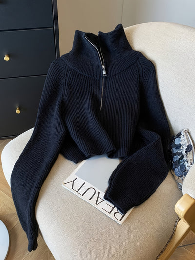 LARIA™ | Krótki polarowy półgolf z zamkiem