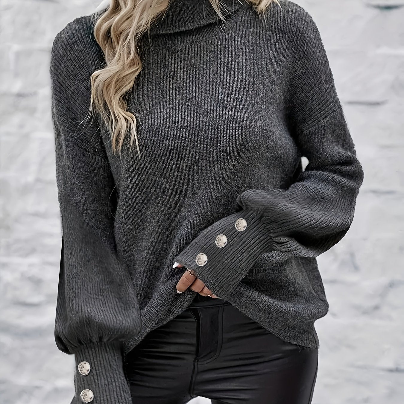 ARLETTE™ | Klasyczny Sweter z Golfem o Eleganckim Splocie