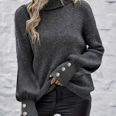 ARLETTE™ | Klasyczny Sweter z Golfem o Eleganckim Splocie