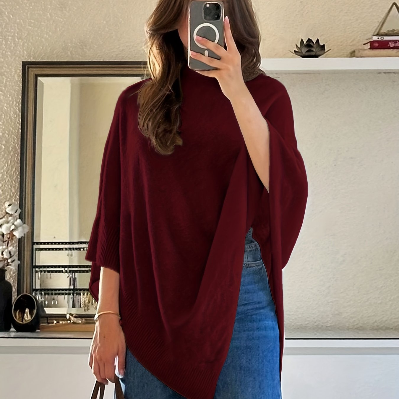 NADIA™ | Asymetryczny sweter z miękkiej dzianiny • jesień–zima