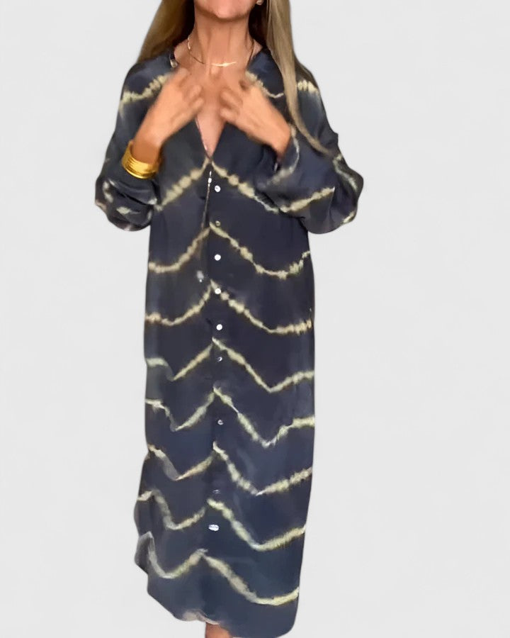 Amelia™ | Elegancka Boho Pasiasta Maxi Sukienka