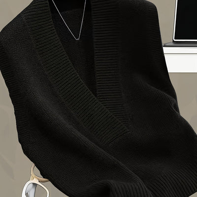 LARYSA™ | Elegancka dzianinowa kamizelka V-Neck na jesień i wiosnę