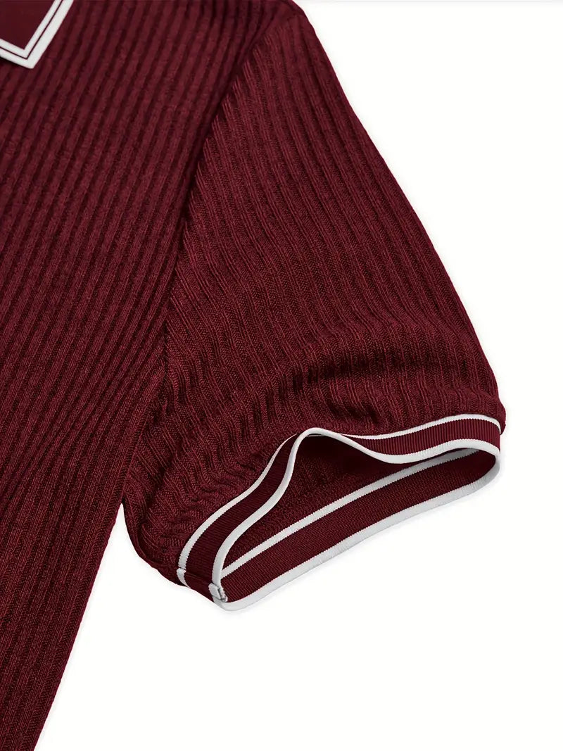 Śniegomir – duża koszulka polo z kontrastowym kołnierzykiem