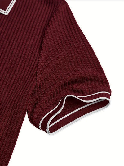 Śniegomir – duża koszulka polo z kontrastowym kołnierzykiem