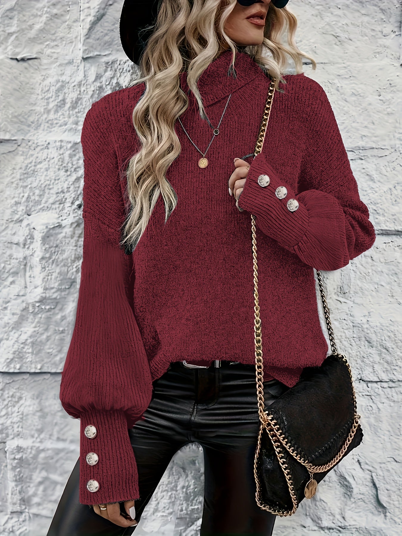 ARLETTE™ | Klasyczny Sweter z Golfem o Eleganckim Splocie