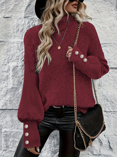 ARLETTE™ | Klasyczny Sweter z Golfem o Eleganckim Splocie