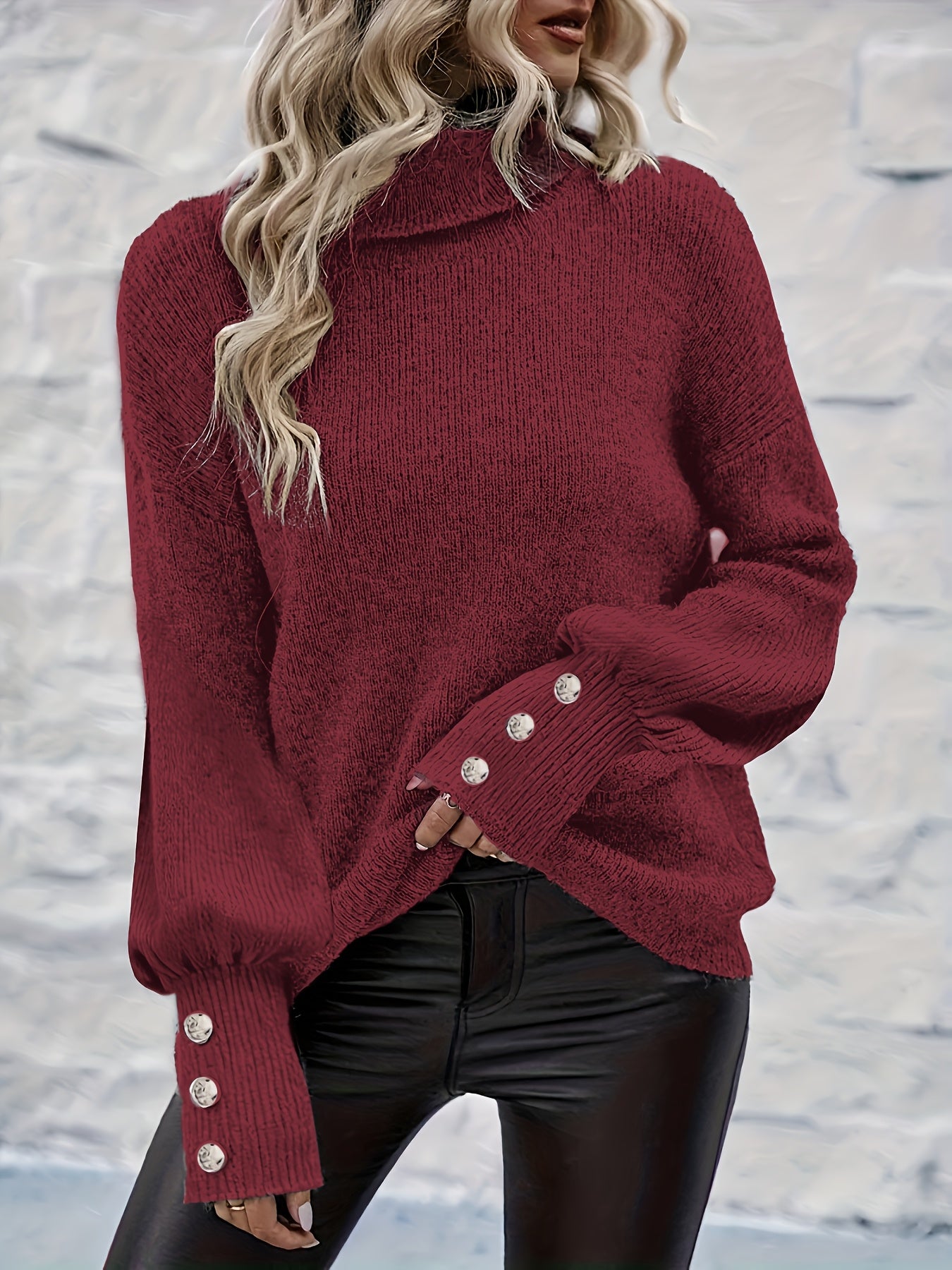 ARLETTE™ | Klasyczny Sweter z Golfem o Eleganckim Splocie