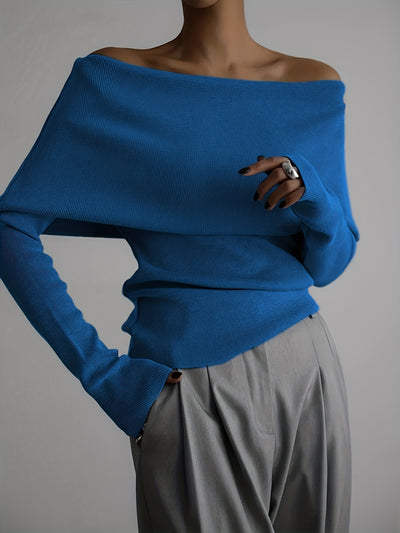SELENA™ | Elegancki Sweter Hiszpanka z Odkrytymi Ramionami