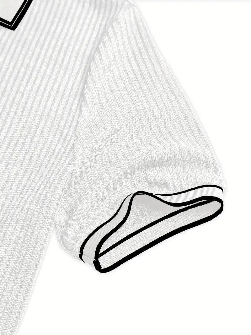 Śniegomir – duża koszulka polo z kontrastowym kołnierzykiem