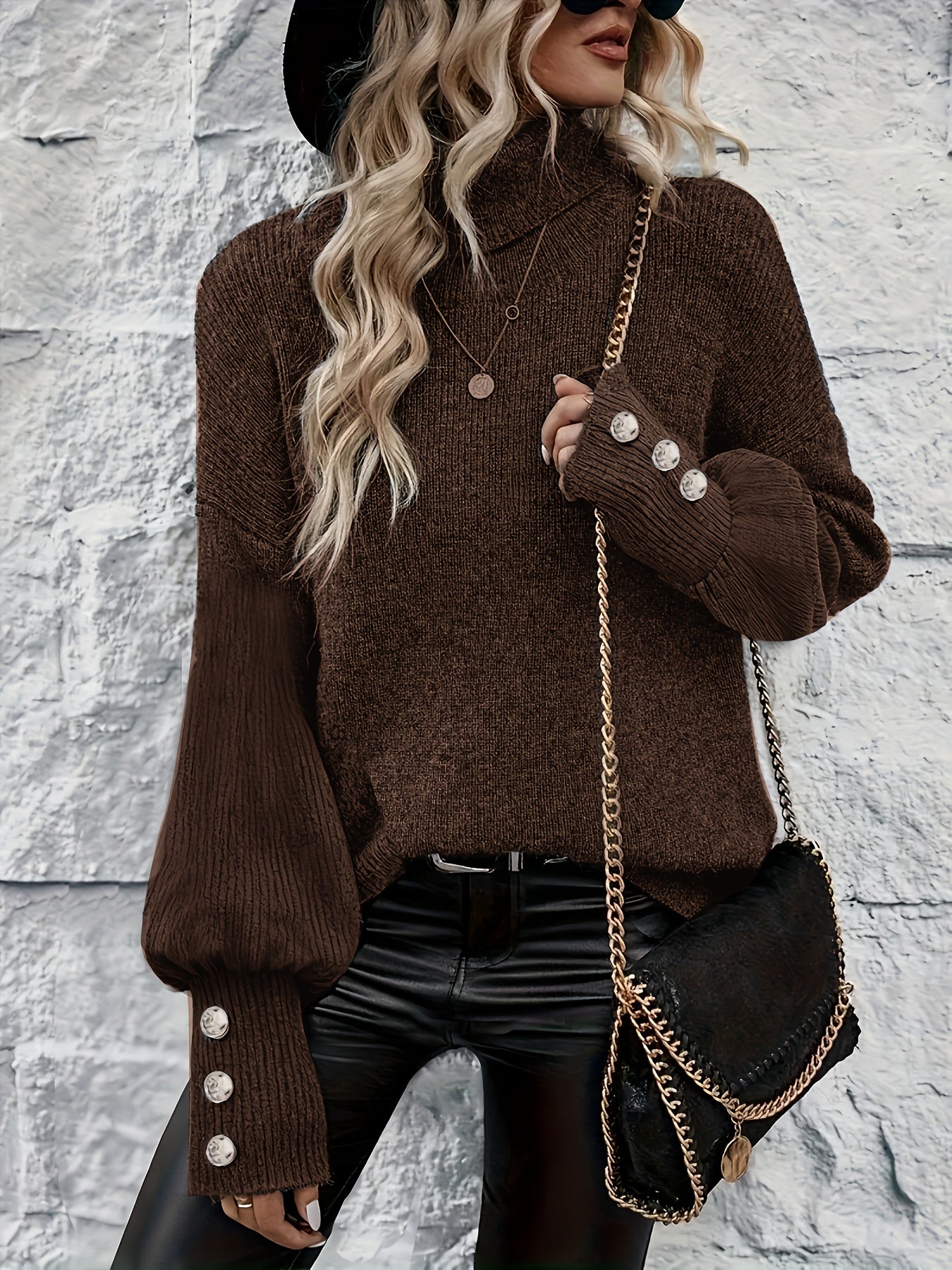 ARLETTE™ | Klasyczny Sweter z Golfem o Eleganckim Splocie