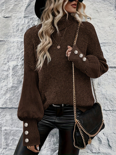 ARLETTE™ | Klasyczny Sweter z Golfem o Eleganckim Splocie