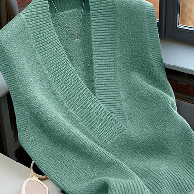 LARYSA™ | Elegancka dzianinowa kamizelka V-Neck na jesień i wiosnę