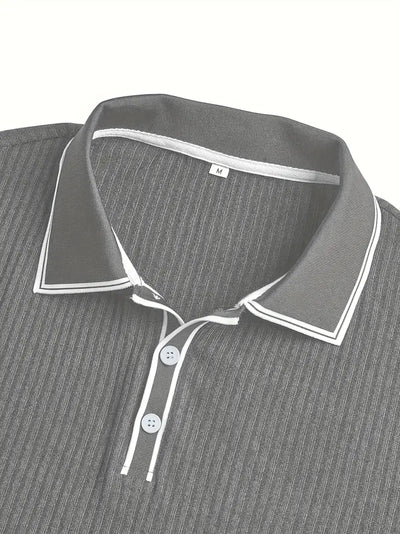 Śniegomir – duża koszulka polo z kontrastowym kołnierzykiem