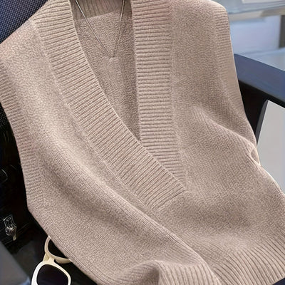 LARYSA™ | Elegancka dzianinowa kamizelka V-Neck na jesień i wiosnę