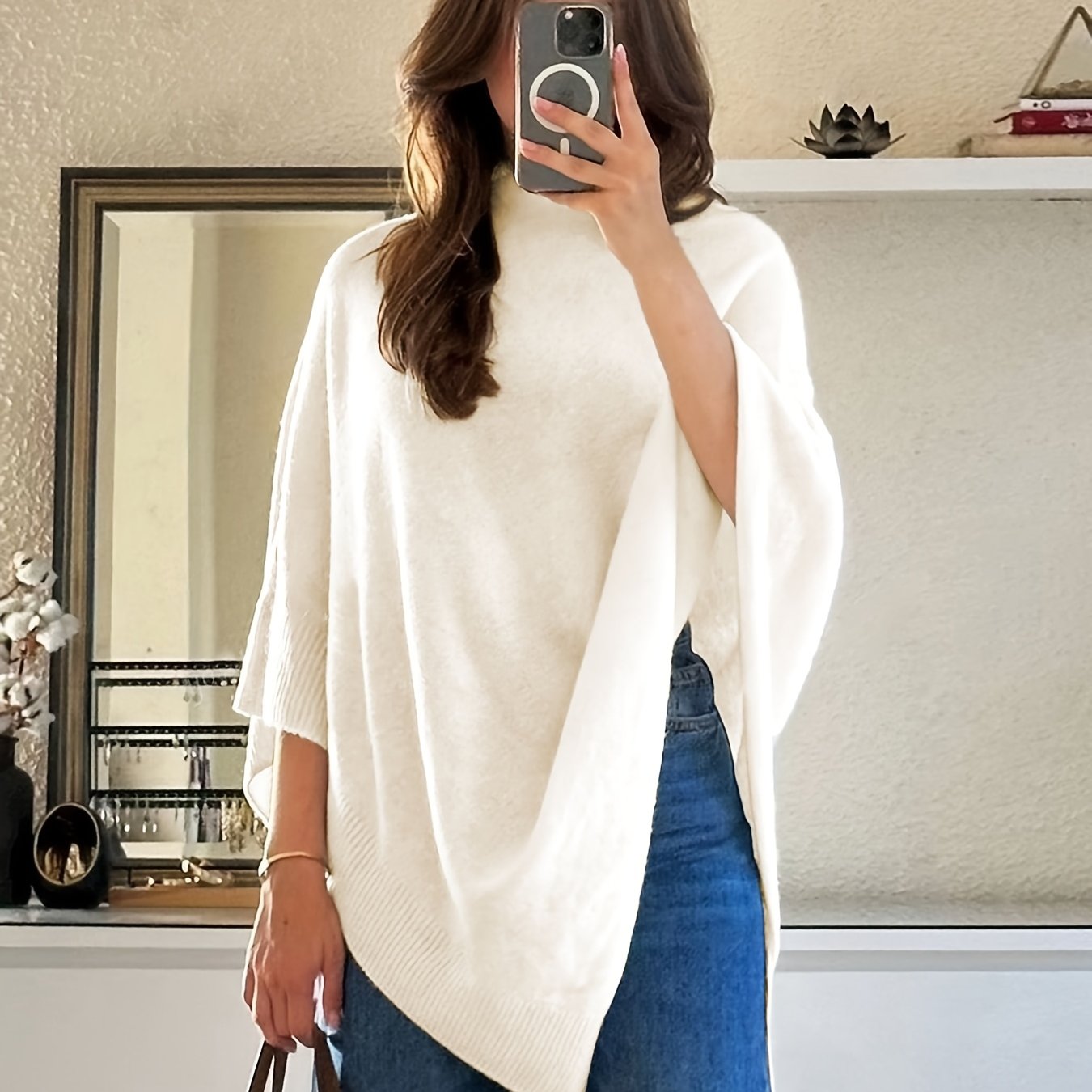 NADIA™ | Asymetryczny sweter z miękkiej dzianiny • jesień–zima