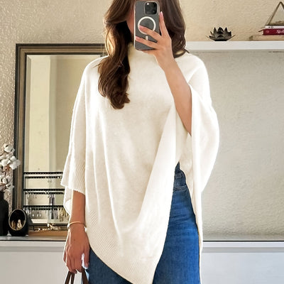 NADIA™ | Asymetryczny sweter z miękkiej dzianiny • jesień–zima