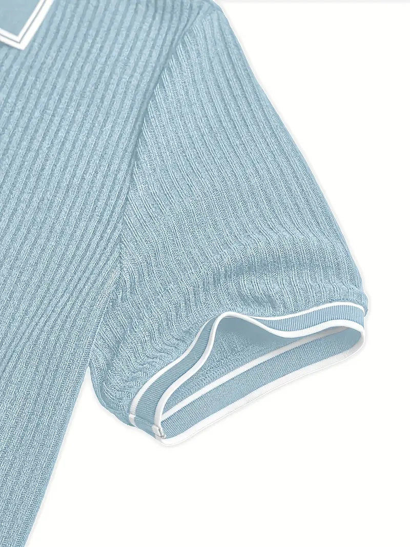 Śniegomir – duża koszulka polo z kontrastowym kołnierzykiem