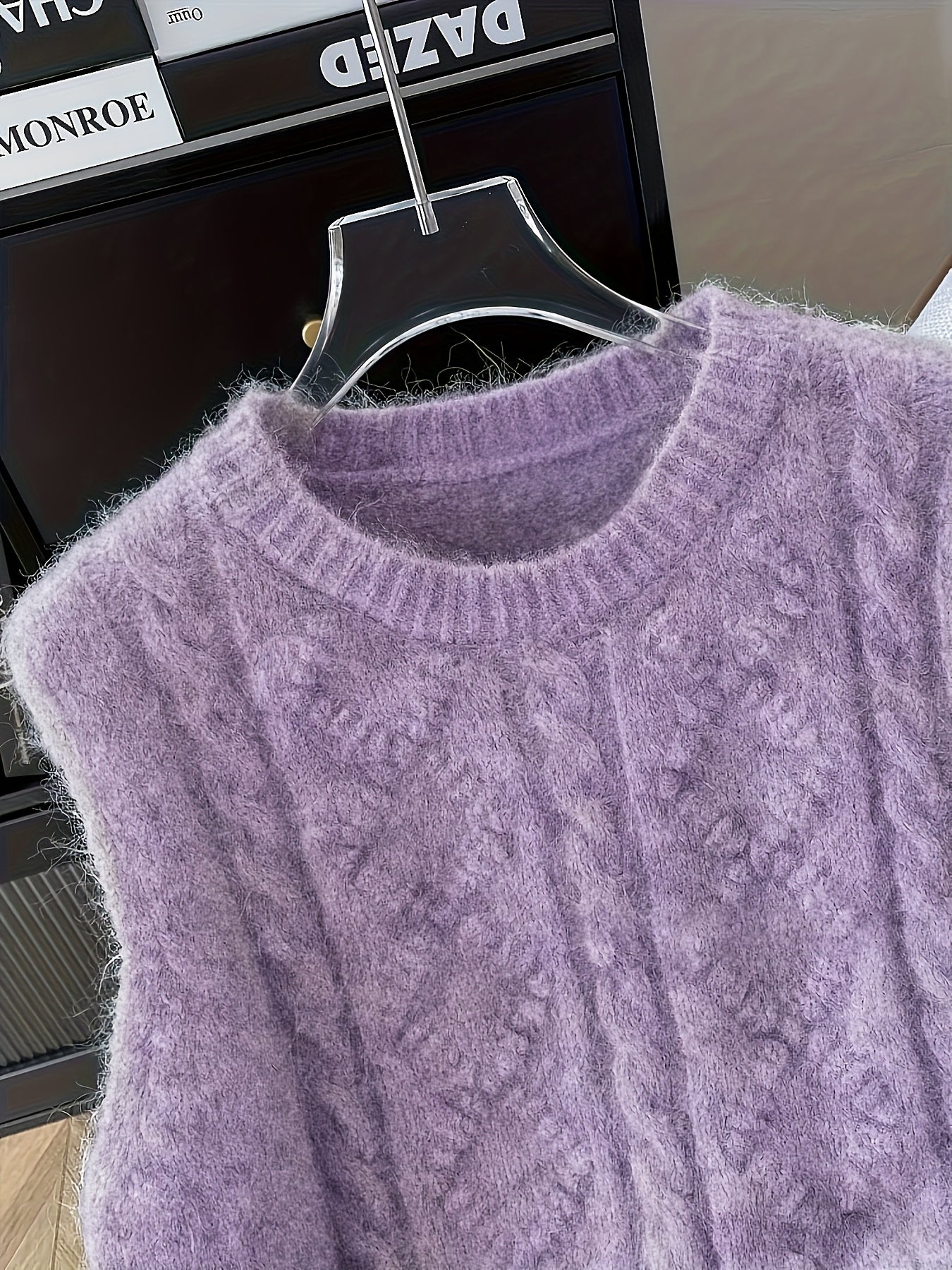 AMELIA™ | elegancka dzianinowa kamizelka z warkoczowym splotem