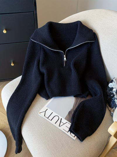 LARIA™ | Krótki polarowy półgolf z zamkiem