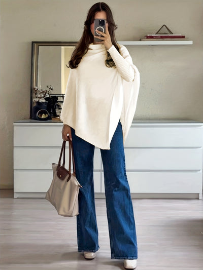 NADIA™ | Asymetryczny sweter z miękkiej dzianiny • jesień–zima