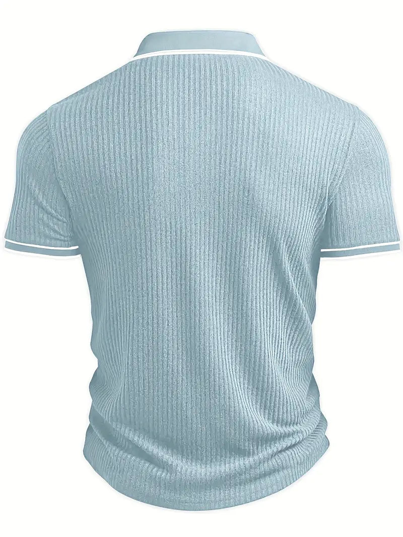 Śniegomir – duża koszulka polo z kontrastowym kołnierzykiem