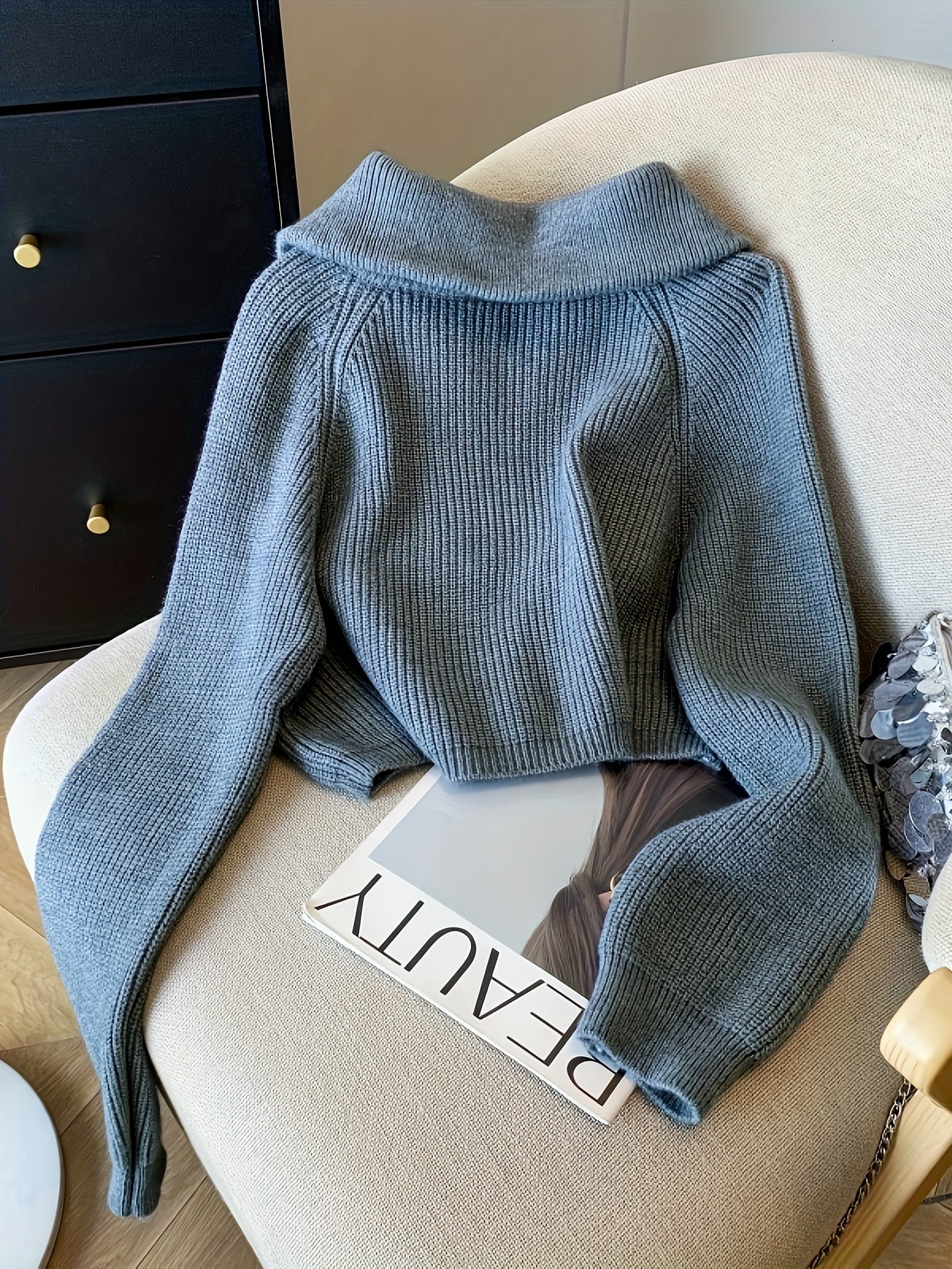 LARIA™ | Krótki polarowy półgolf z zamkiem