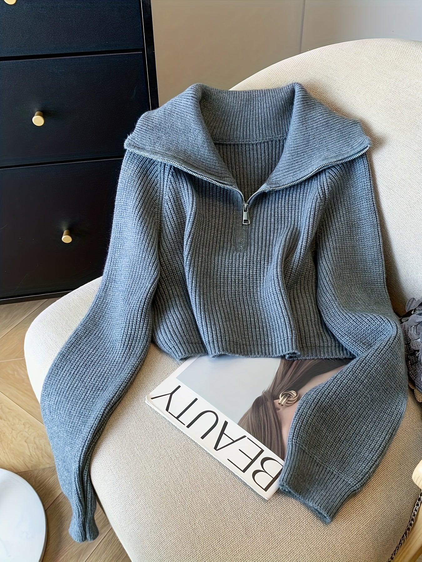 LARIA™ | Krótki polarowy półgolf z zamkiem