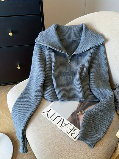 LARIA™ | Krótki polarowy półgolf z zamkiem