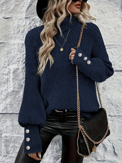 ARLETTE™ | Klasyczny Sweter z Golfem o Eleganckim Splocie