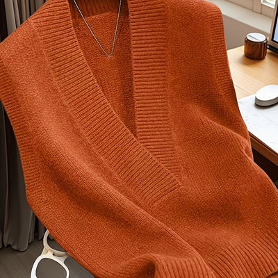 LARYSA™ | Elegancka dzianinowa kamizelka V-Neck na jesień i wiosnę