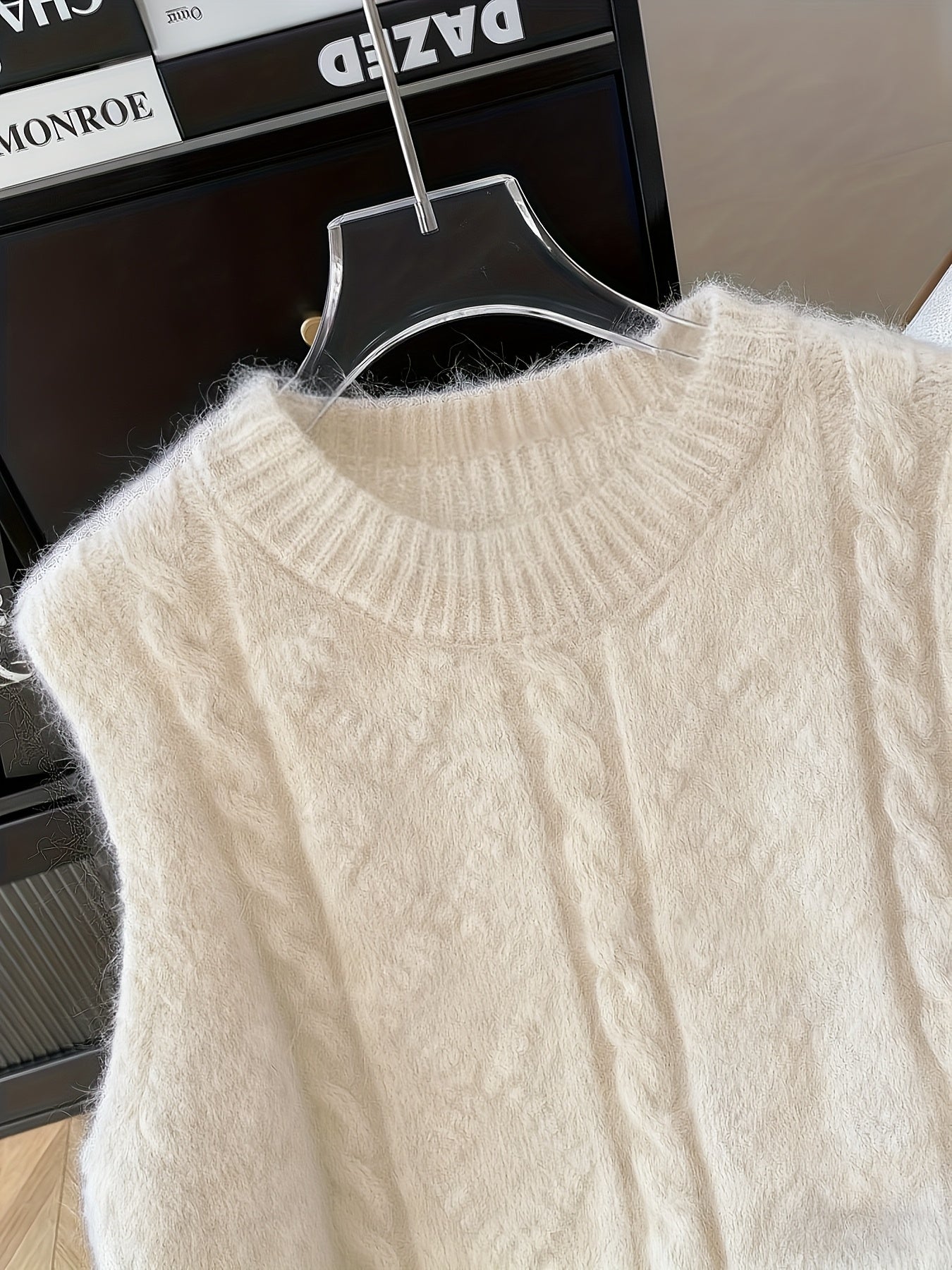 AMELIA™ | elegancka dzianinowa kamizelka z warkoczowym splotem