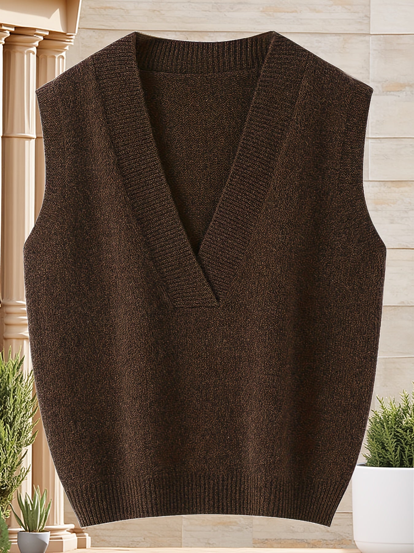 LARYSA™ | Elegancka dzianinowa kamizelka V-Neck na jesień i wiosnę