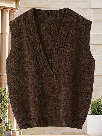 LARYSA™ | Elegancka dzianinowa kamizelka V-Neck na jesień i wiosnę