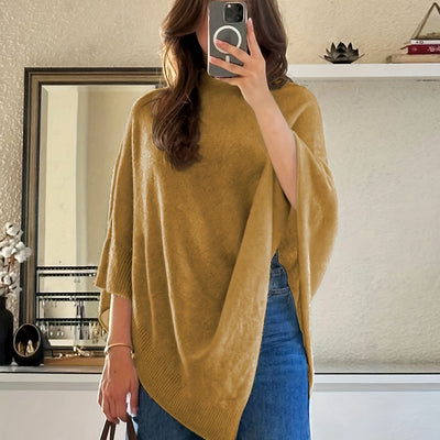 NADIA™ | Asymetryczny sweter z miękkiej dzianiny • jesień–zima