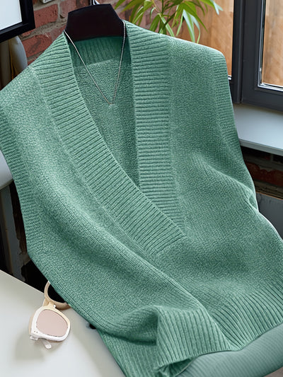 LARYSA™ | Elegancka dzianinowa kamizelka V-Neck na jesień i wiosnę