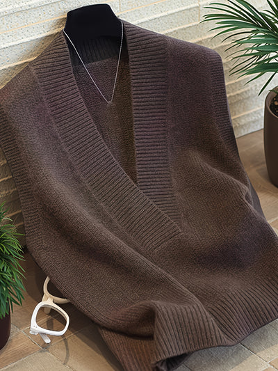 LARYSA™ | Elegancka dzianinowa kamizelka V-Neck na jesień i wiosnę