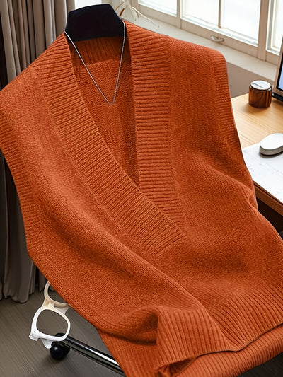 LARYSA™ | Elegancka dzianinowa kamizelka V-Neck na jesień i wiosnę