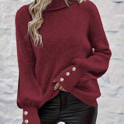 ARLETTE™ | Klasyczny Sweter z Golfem o Eleganckim Splocie