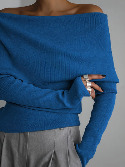 SELENA™ | Elegancki Sweter Hiszpanka z Odkrytymi Ramionami