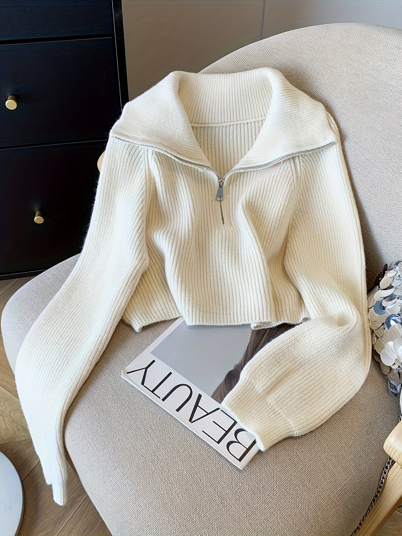 LARIA™ | Krótki polarowy półgolf z zamkiem