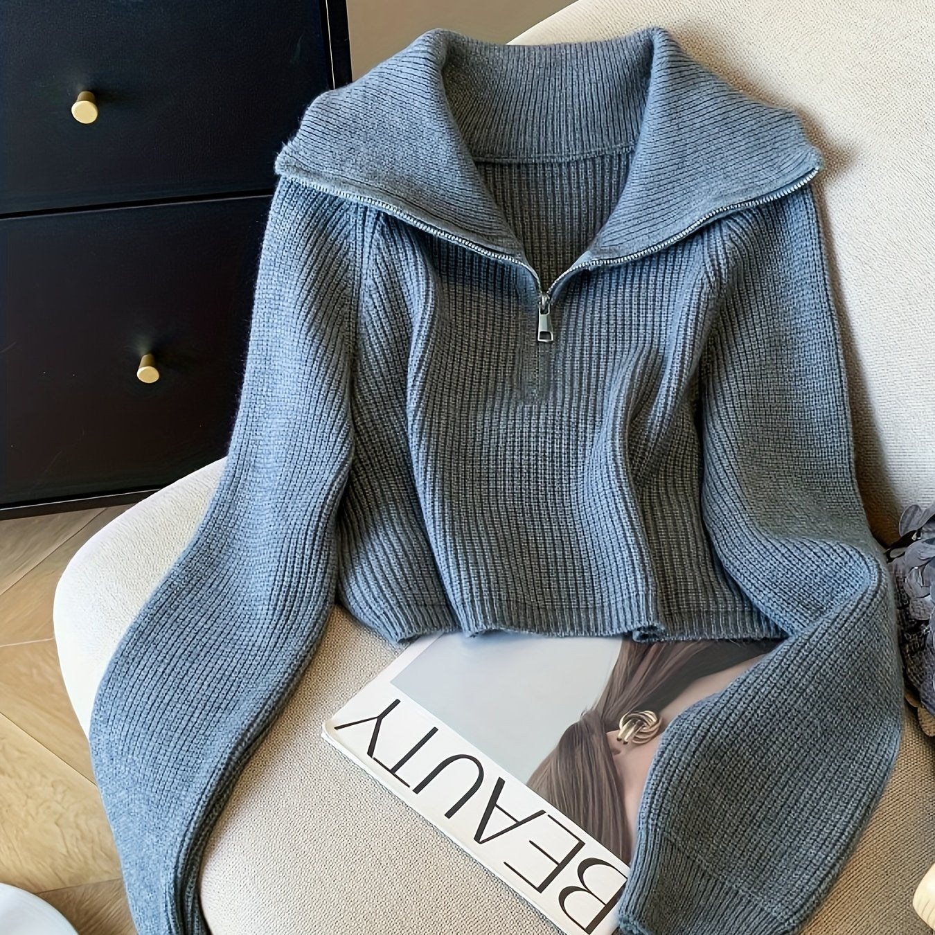 LARIA™ | Krótki polarowy półgolf z zamkiem