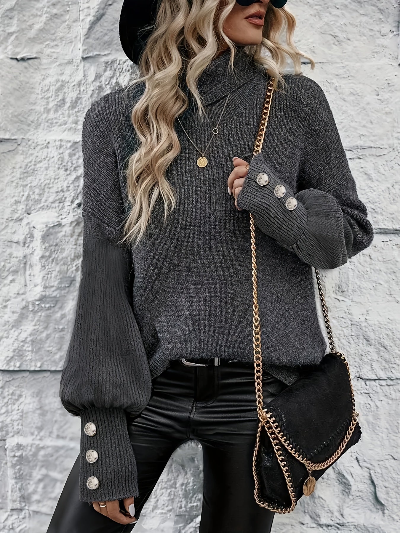 ARLETTE™ | Klasyczny Sweter z Golfem o Eleganckim Splocie