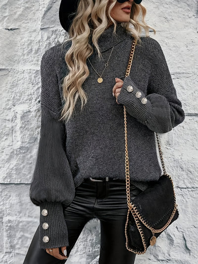 ARLETTE™ | Klasyczny Sweter z Golfem o Eleganckim Splocie