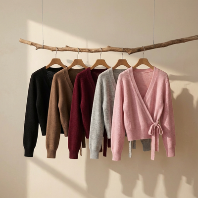 LAURA™ | Asymetryczny sweter z dekoltem V i krótkim fasonem